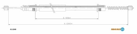 Трос ручного тормоза ADRIAUTO 41.0240 (фото 1)