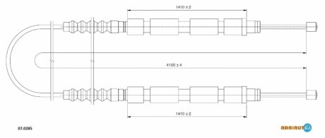 Трос ручного тормоза ADRIAUTO 07.0285