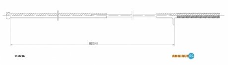 Трос ручного тормоза ADRIAUTO 11.0216