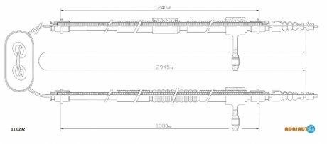 Трос ручного тормоза ADRIAUTO 11.0292