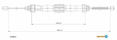 Трос ручного тормоза ADRIAUTO 41.0265.1