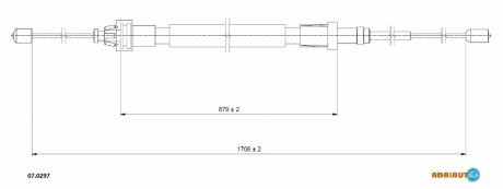 Трос ручного тормоза ADRIAUTO 07.0297