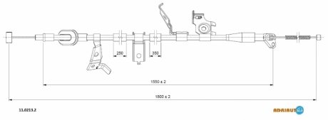 Трос ручного тормоза ADRIAUTO 1102132