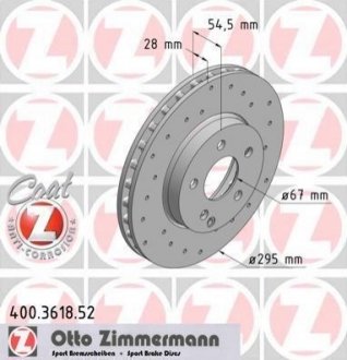 Тормозной диск SPORT ZIMMERMANN 400.3618.52