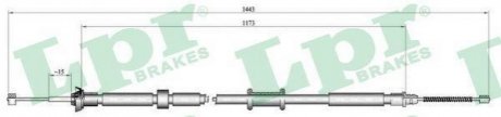 Трос ручного гальма LPR C1023B