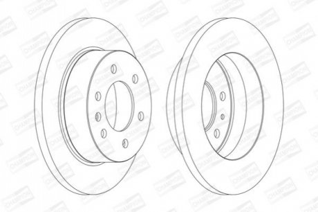 ДИСК ТОРМОЗНОЙ ЗАДН CHAMPION 569137CH
