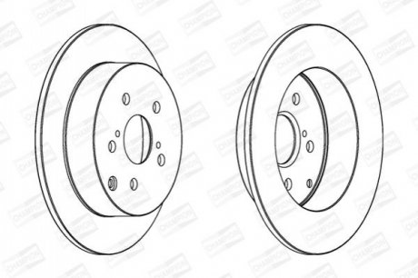 ДИСК ТОРМОЗНОЙ ЗАДН CHAMPION 562415CH