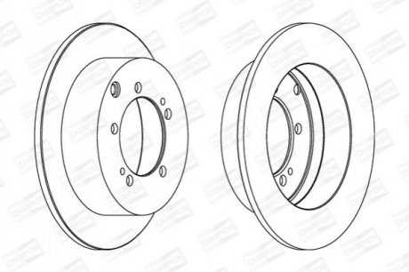 ТОРМОЗНОЙ ДИСК ЗАДН CHAMPION 562781CH