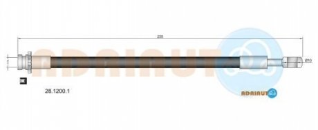 Шланг тормозной зад ADRIAUTO 28.1200.1