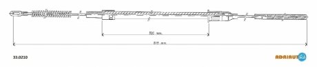 Трос ручного гальма ADRIAUTO 33.0210