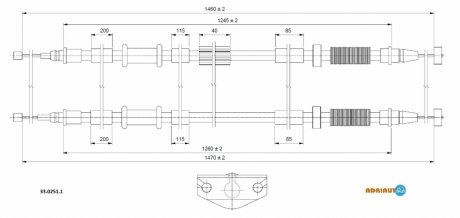 Трос ручного гальма ADRIAUTO 33.0251.1