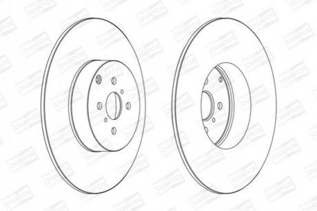ДИСК ТОРМОЗНОЙ ЗАДН CHAMPION 562261CH