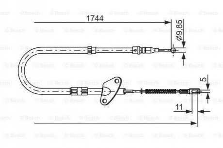 Трос ручного DB410 BOSCH 1 987 477 122