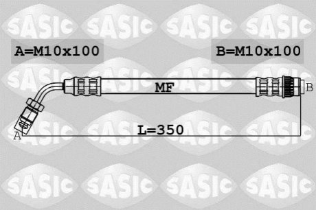 Шланг торм. задний SASIC 6604019