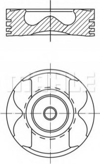 Поршень с кольцами MAHLE / KNECHT 004 56 02 (фото 1)