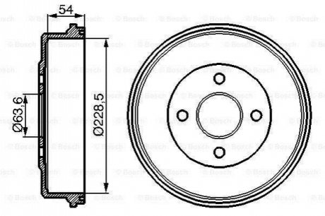 Тормозной барабан BOSCH 0986477051 (фото 1)