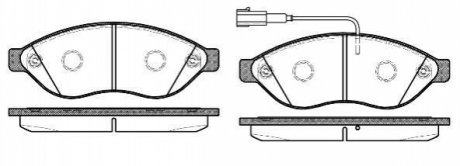 Колодки гальмівні диск. перед. (Remsa) PSA Jumper Boxer 06> 11> 15>, Fiat Ducato 06> 11> (P13373.12) WOKING P1337312