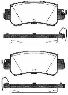 Колодки гальмівні диск. задн. (Remsa) Mazda Cx-5 2.0 11-,Mazda Cx-5 2.2 11- WOKING P14073.00