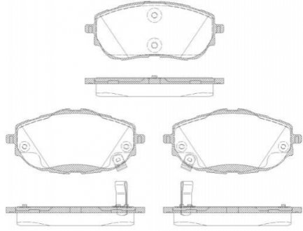 Колодки гальмівні диск. перед. (вир-во Remsa) Toyota Corolla Auris 13>18 WOKING P14613.02