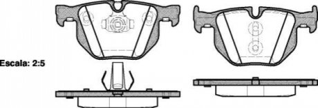 Колодки гальмівні диск. задн. (Remsa) BMW X5 (E70), X6 (E71), X5 (F15), X6 (F16) WOKING P2813.61