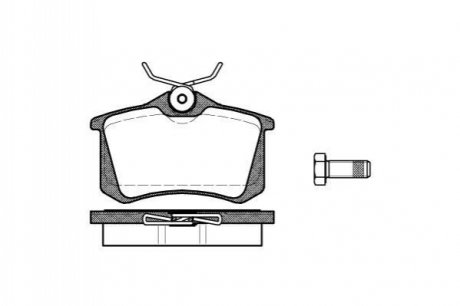 Колодки гальмівні диск. задн. (Remsa) VW GOLF VI (5K1) (08-12)/Audi A1 (15-) WOKING P3633.01