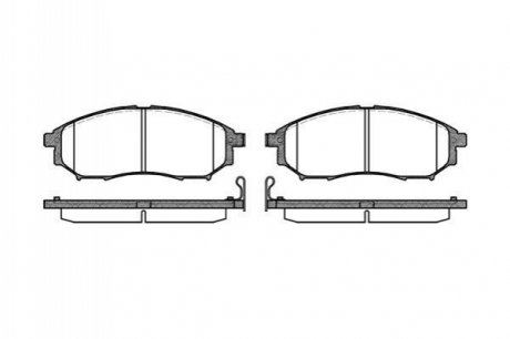 Колодки гальмівні диск. перед. (Remsa) Infiniti Ex 2.5 07-,Infiniti Ex 3.0 07- WOKING P9523.14