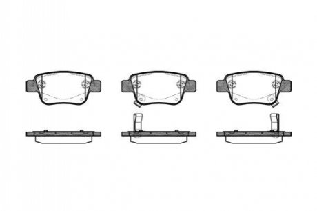 Колодки гальмівні диск. задн. (вир-во Remsa) Toyota Avensis 03>08, Previa 05>, Alphard 08>14 WOKING P11473.02