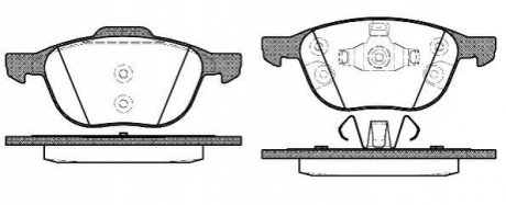 Колодки гальмівні диск. перед. (Remsa) Ford C-max ii 1.0 10-,Ford C-max ii 1.6 10- WOKING P11823.30