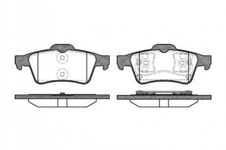 Колодки гальмівні диск. задн. (Remsa) Mazda 3 I II / Focus II C-max Connect / Vectra C / Laguna II / C5 III / Primera P12 WOKING P9423.00