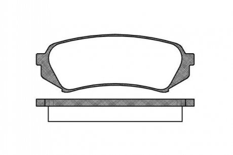 Колодки гальмівні диск. задн. (вир-во Remsa) Lexus Rx (mhu3_, gsu3_, mcu3_) 3.0 03-08 WOKING P6063.00 (фото 1)