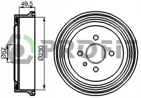 Тормозный барабан PROFIT 50200062