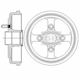 Тормозной барабан Hi-Q (SANGSIN) SD3046