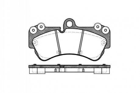 Колодки гальмівні диск. перед. (вир-во Remsa) Porsche Cayenne 3.0 02-10,Porsche Cayenne 3.2 02-10 WOKING P8943.00