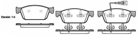 Колодки гальмівні диск. перед. (Remsa) VW T5 T6 WOKING P15403.01