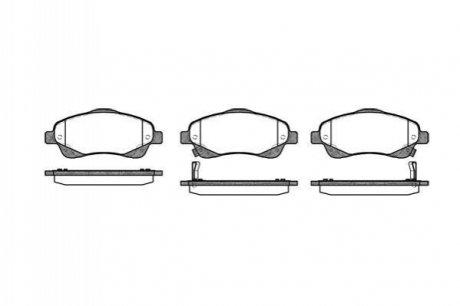 Колодки гальмівні диск. перед. (Remsa) Toyota Avensis 1.6 03-08,Toyota Avensis 1.8 03-08 WOKING P11463.02