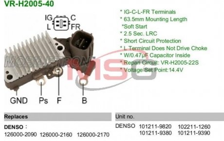 Регулятор напруги MOBILETRON VR-H2005-40