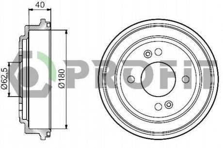 Тормозный барабан PROFIT 50200042