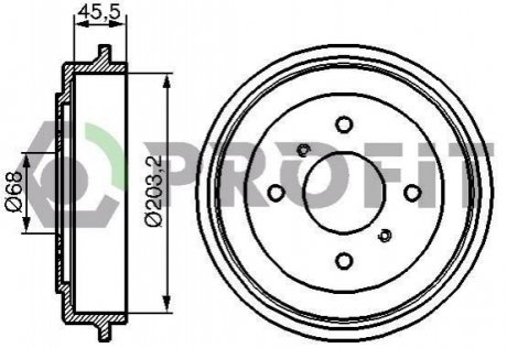 Тормозный барабан PROFIT 50200059
