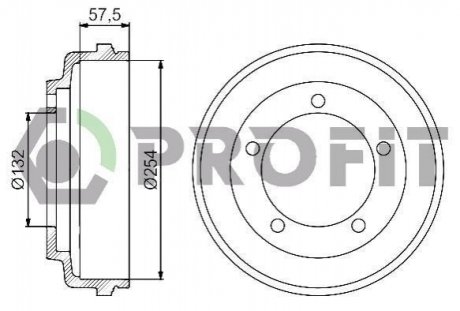 Тормозный барабан PROFIT 50200029