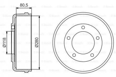 Тормозной барабан BOSCH 0986477203 (фото 1)