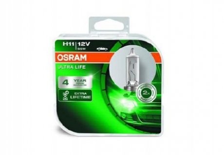 Автолампа 55W 12V PGJ19-2 H11 OSRAM 64211 ULT-HCB