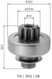 Бендикс стартера MAGNETI MARELLI 940113020379