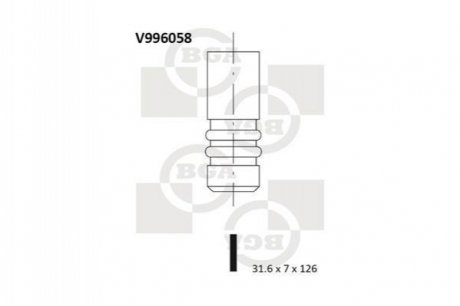 Клапан двигуна EX BGA V996058