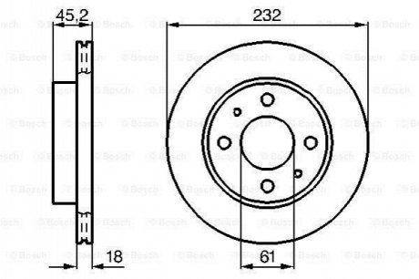 Тормозной диск BOSCH 0986478650 (фото 1)