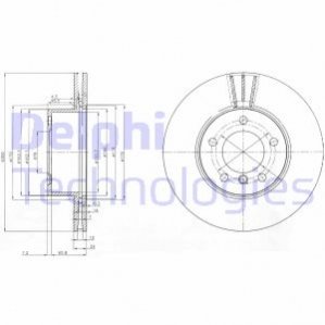 Гальмівний диск Delphi BG3998C