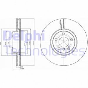 Тормозной диск Delphi BG9063C