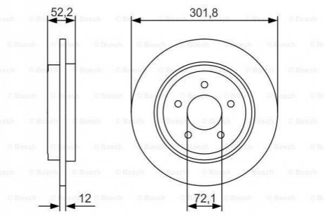 Диск тормозной задний BOSCH 0 986 479 A53 (фото 1)