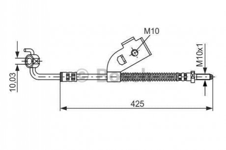 Тормозной шланг BOSCH 1 987 476 568