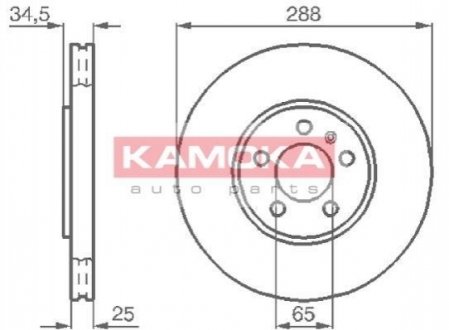 Тормозной диск KAMOKA 1032442 (фото 1)
