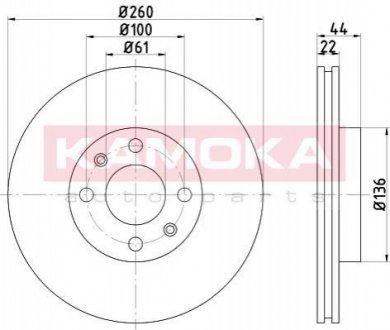 Тормозной диск KAMOKA 1032402